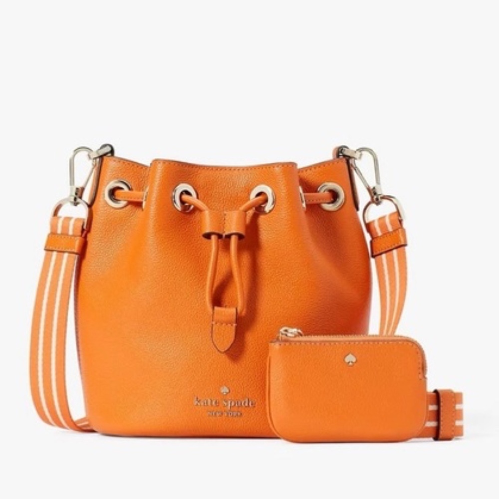 Kate Spade Orange Rosie Small Bucket Bag